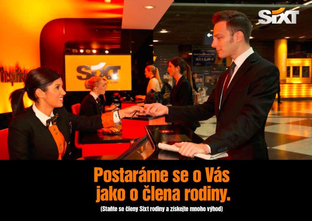 Sixt autopůjčovna zákazník u přepážky